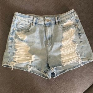 American Eagle high waisted denim Mom shorts